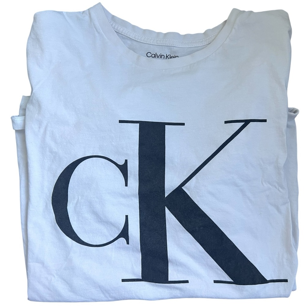 Calvin Klein White Tee with Black Logo